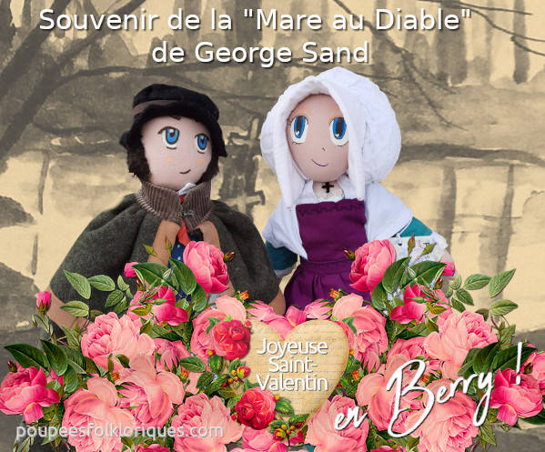 e-carte gratuite Souvenir de la Mare au Diable de George Sand, Joyeuse Saint-Valentin, Berry, France